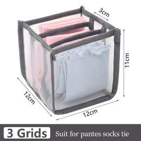 7 Grids Jeans Storage Box Closet Wardrobe Clothes Compartment Boxes Drawer Jeans Socks Separation Organizer Pants Storage