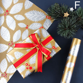 70*50cm Christmas Gift Wrapping Craft Paper Roll DIY Gift Paper New Year Favors Party Present Decoration Wrapping Paper