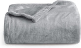 Fleece Blankets Twin Size Grey - 300GSM Lightweight Plush Fuzzy Cozy Soft Twin Blanket for Bed. Sofa. Couch. Travel. Camping. 60x80 inches