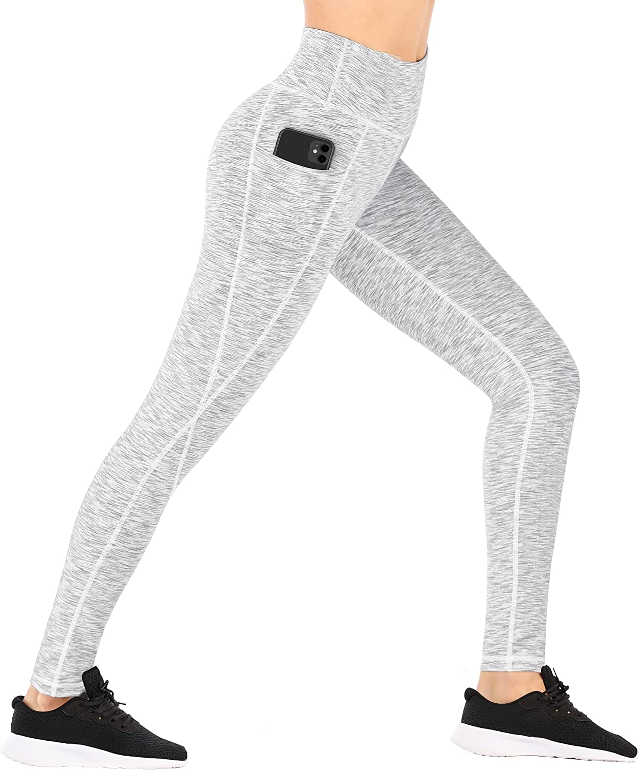 Fleece Lined Leggings with Pockets for Women - Thermal Warm Workout Winter Leggings for Women Yoga Pants for Women