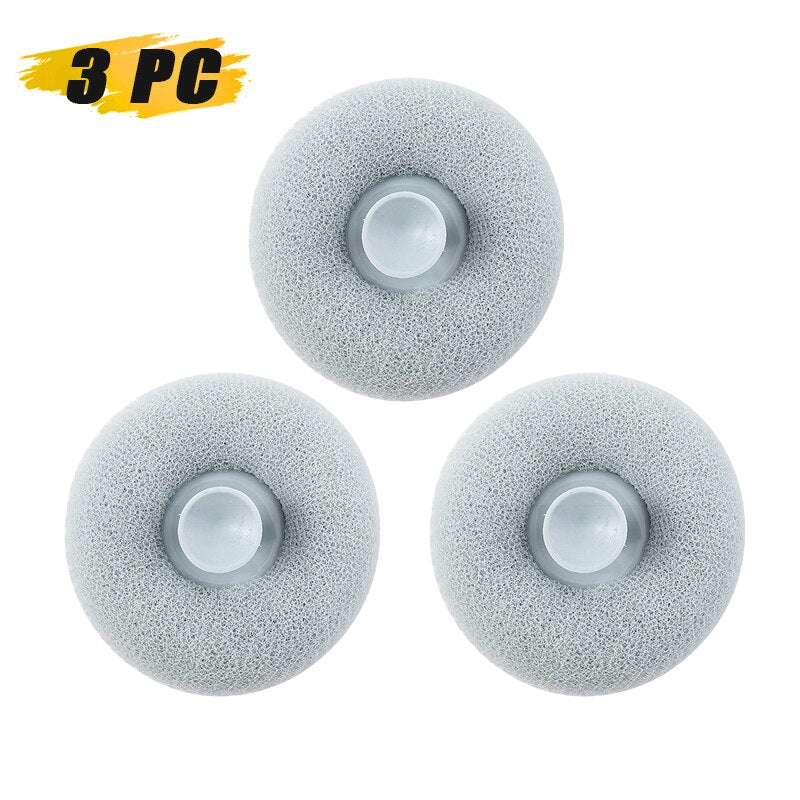 3 Pcs Natural Loofah With Suction Ball Bath Body Massage Sponge Scrub