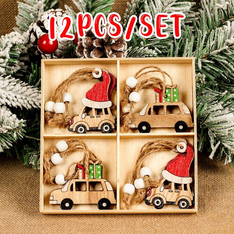 9/12pcs Cristmas Gnomes Wooden Pendants Christmas Decorations For Home Xmas Tree Christmas Ornaments Navidad Decor New Year Gift