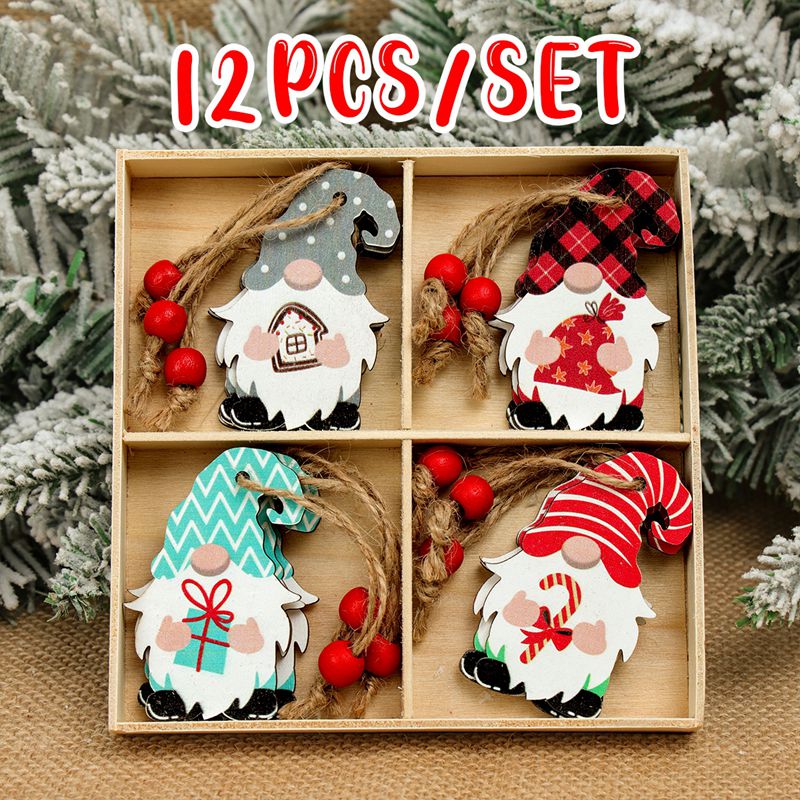 9/12pcs Cristmas Gnomes Wooden Pendants Christmas Decorations For Home Xmas Tree Christmas Ornaments Navidad Decor New Year Gift