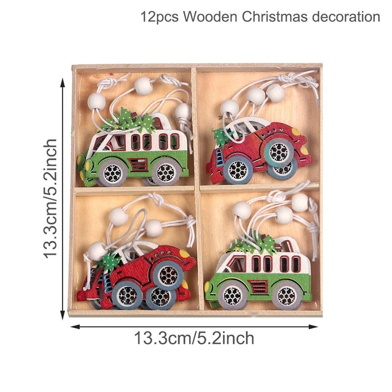 9/12pcs Cristmas Gnomes Wooden Pendants Christmas Decorations For Home Xmas Tree Christmas Ornaments Navidad Decor New Year Gift