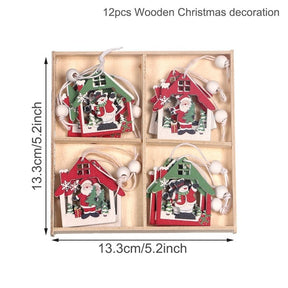 9/12pcs Cristmas Gnomes Wooden Pendants Christmas Decorations For Home Xmas Tree Christmas Ornaments Navidad Decor New Year Gift