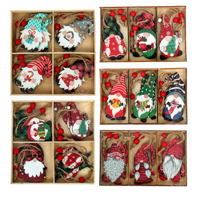 9/12pcs Cristmas Gnomes Wooden Pendants Christmas Decorations For Home Xmas Tree Christmas Ornaments Navidad Decor New Year Gift