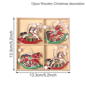 9/12pcs Cristmas Gnomes Wooden Pendants Christmas Decorations For Home Xmas Tree Christmas Ornaments Navidad Decor New Year Gift