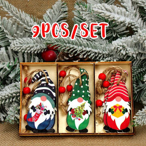 9/12pcs Cristmas Gnomes Wooden Pendants Christmas Decorations For Home Xmas Tree Christmas Ornaments Navidad Decor New Year Gift