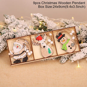 9/12pcs Cristmas Gnomes Wooden Pendants Christmas Decorations For Home Xmas Tree Christmas Ornaments Navidad Decor New Year Gift