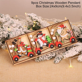 9/12pcs Cristmas Gnomes Wooden Pendants Christmas Decorations For Home Xmas Tree Christmas Ornaments Navidad Decor New Year Gift