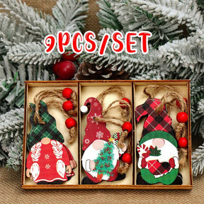 9/12pcs Cristmas Gnomes Wooden Pendants Christmas Decorations For Home Xmas Tree Christmas Ornaments Navidad Decor New Year Gift