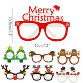9pcs Cute Christmas Glasses Merry Christmas Party photos booth Flexibility to Fit All Sizes for Xmas New Year Party navidad Noel