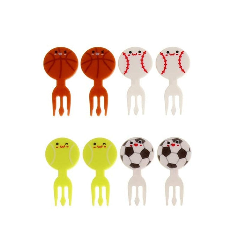 Animal Fruit Fork Food Grade Plastic Mini Cartoon Kids Cake Fruit Toothpick Bento Lunch Bento Accessories Party Decoration