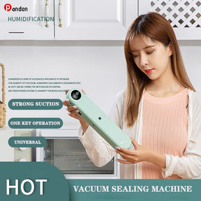 Automatic Packing Vacuum Sealer Household Mini Vacuum Packer Sealing Packaging Machine for Food Snack Storage Home Appliances