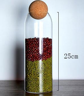 Ball cork lead-free glass jar with lid bottle storage tank sealed tea cans cereals transparent storage jars coffee contains