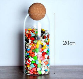 Ball cork lead-free glass jar with lid bottle storage tank sealed tea cans cereals transparent storage jars coffee contains