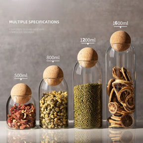 Ball cork lead-free glass jar with lid bottle storage tank sealed tea cans cereals transparent storage jars coffee contains