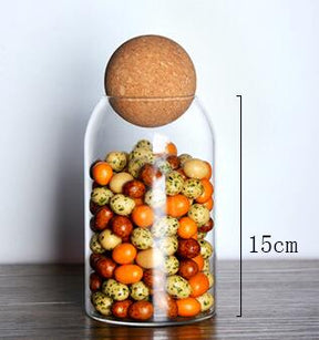 Ball cork lead-free glass jar with lid bottle storage tank sealed tea cans cereals transparent storage jars coffee contains