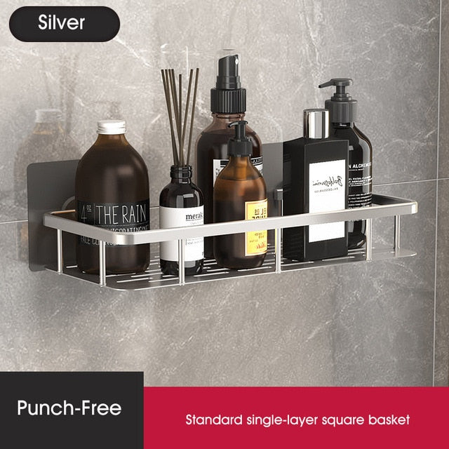 Bathroom Shelves No-drill Wall Mount Corner Shelf Shower Storage Rack Holder for WC Shampoo Organizer Bathroom Accessories