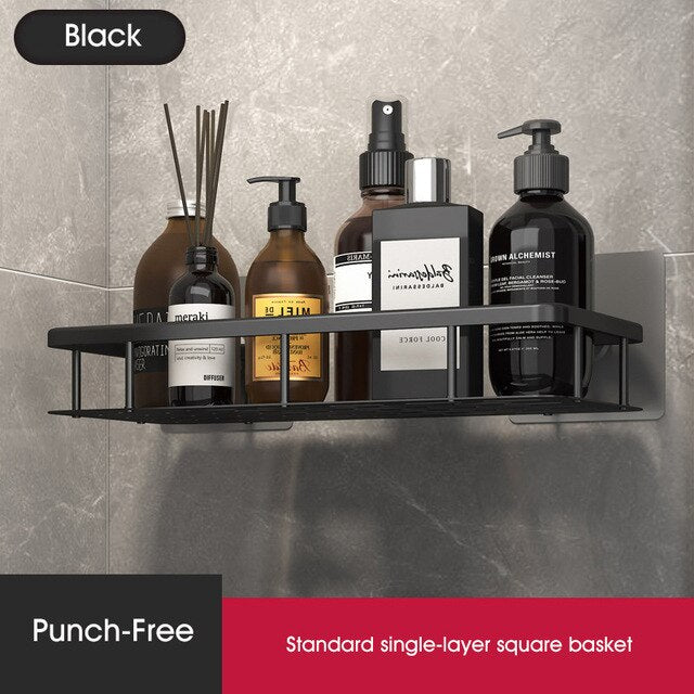 Bathroom Shelves No-drill Wall Mount Corner Shelf Shower Storage Rack Holder for WC Shampoo Organizer Bathroom Accessories