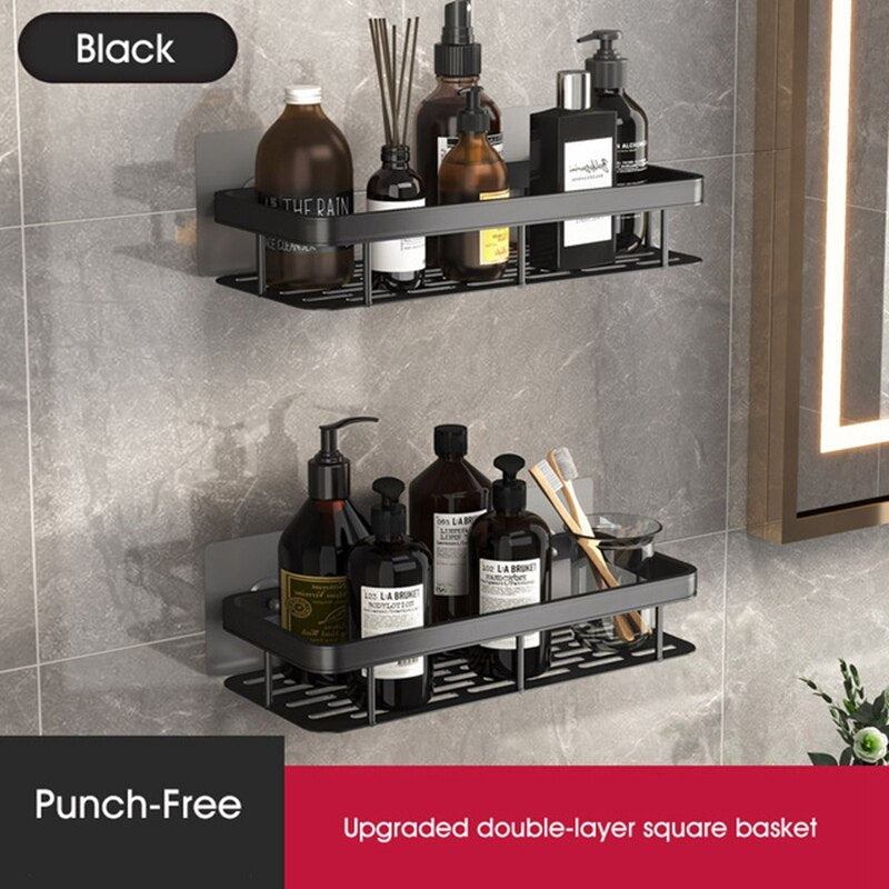 Bathroom Shelves No-drill Wall Mount Corner Shelf Shower Storage Rack Holder for WC Shampoo Organizer Bathroom Accessories