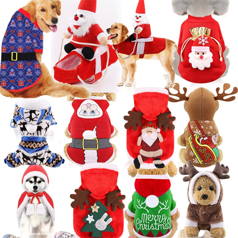 Cartoon Dog Clothes Halloween Costumes Dogs Cat Hoodies Chihuahua Winter Dog Coat Pet Clothing Small Dogs Cats Clothes Christmas