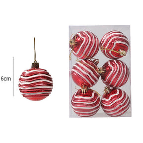 Christmas Balls. 6pcs 6cm Christmas Tree Ornaments Shatterproof Xmas Tree Baubles Christmas Ball Decorations for Home