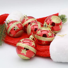 Christmas Balls. 6pcs 6cm Christmas Tree Ornaments Shatterproof Xmas Tree Baubles Christmas Ball Decorations for Home