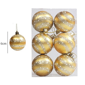 Christmas Balls. 6pcs 6cm Christmas Tree Ornaments Shatterproof Xmas Tree Baubles Christmas Ball Decorations for Home