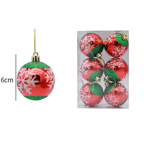 Christmas Balls. 6pcs 6cm Christmas Tree Ornaments Shatterproof Xmas Tree Baubles Christmas Ball Decorations for Home