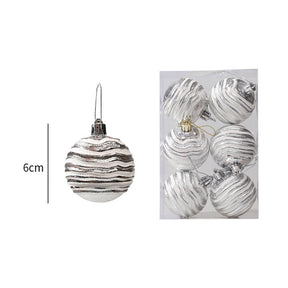 Christmas Balls. 6pcs 6cm Christmas Tree Ornaments Shatterproof Xmas Tree Baubles Christmas Ball Decorations for Home