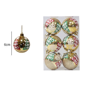 Christmas Balls. 6pcs 6cm Christmas Tree Ornaments Shatterproof Xmas Tree Baubles Christmas Ball Decorations for Home