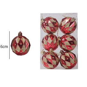 Christmas Balls. 6pcs 6cm Christmas Tree Ornaments Shatterproof Xmas Tree Baubles Christmas Ball Decorations for Home