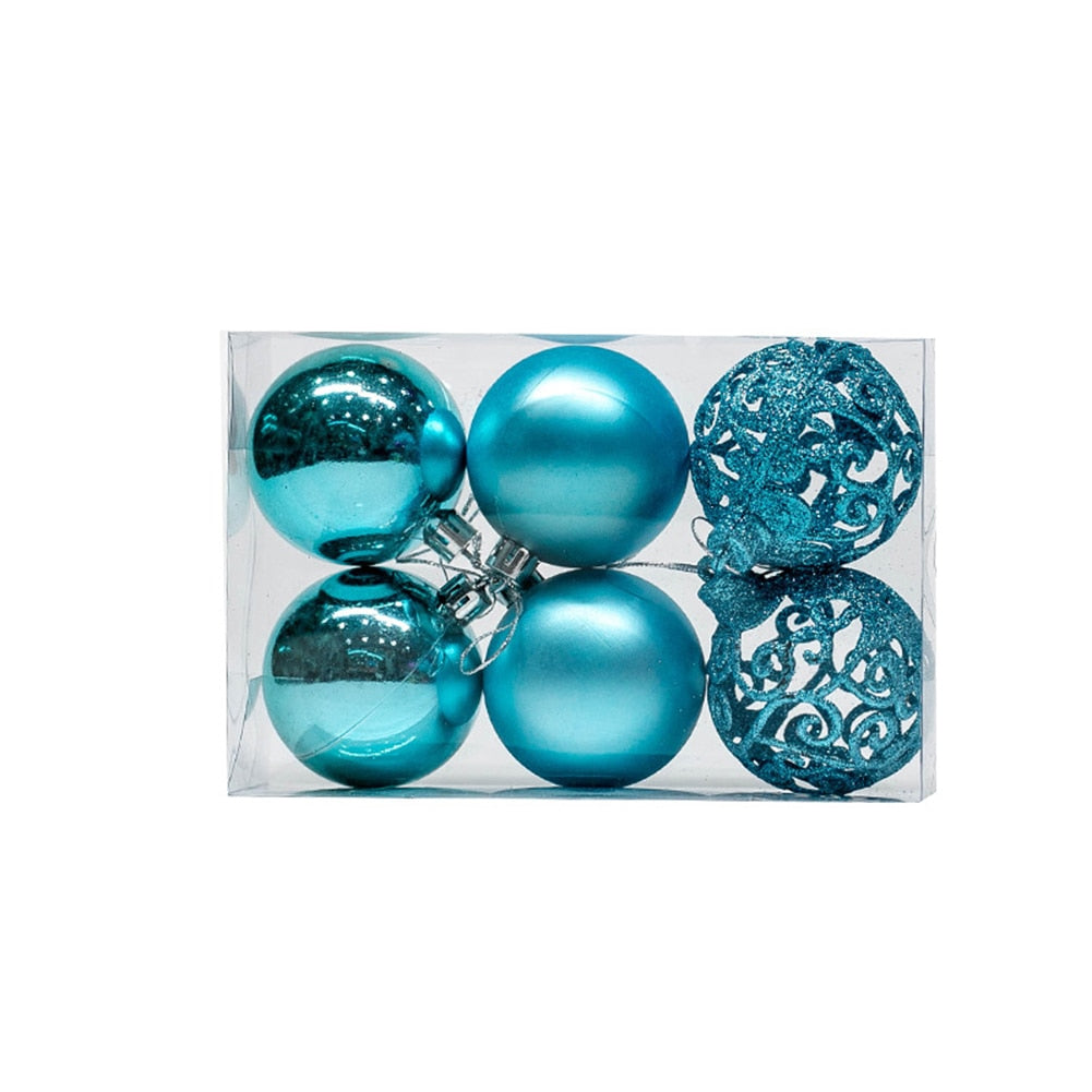 Christmas Balls. 6pcs 6cm Christmas Tree Ornaments Shatterproof Xmas Tree Baubles Christmas Ball Decorations for Home