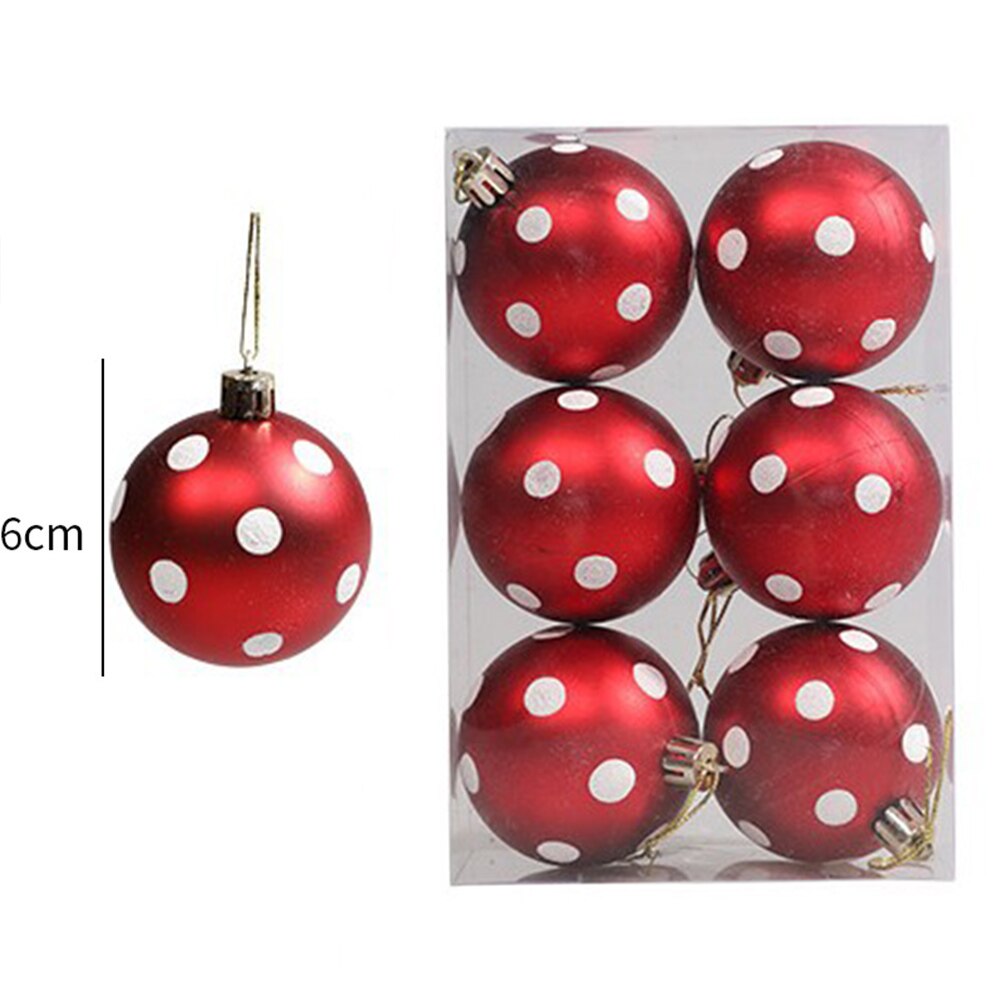 Christmas Balls. 6pcs 6cm Christmas Tree Ornaments Shatterproof Xmas Tree Baubles Christmas Ball Decorations for Home