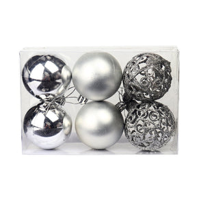 Christmas Balls. 6pcs 6cm Christmas Tree Ornaments Shatterproof Xmas Tree Baubles Christmas Ball Decorations for Home