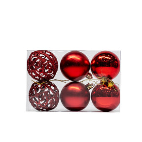 Christmas Balls. 6pcs 6cm Christmas Tree Ornaments Shatterproof Xmas Tree Baubles Christmas Ball Decorations for Home