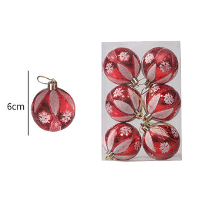 Christmas Balls. 6pcs 6cm Christmas Tree Ornaments Shatterproof Xmas Tree Baubles Christmas Ball Decorations for Home