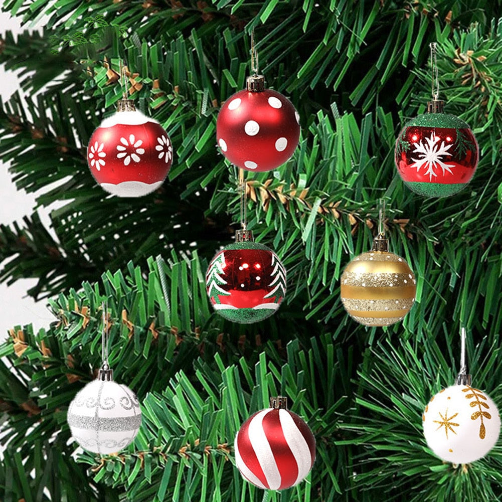 Christmas Balls. 6pcs 6cm Christmas Tree Ornaments Shatterproof Xmas Tree Baubles Christmas Ball Decorations for Home