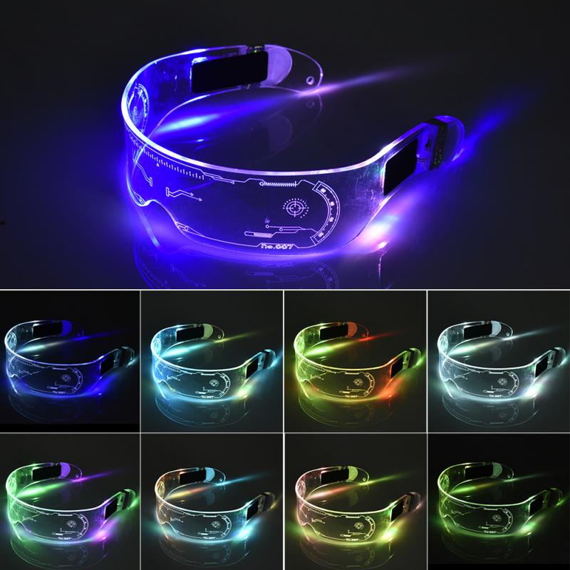 Christmas Colorful Luminous Glasses for Music Bar KTV Valentine's Day Party Decoration LED Goggles Festival Performance Props