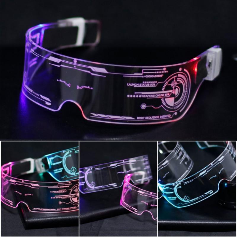 Christmas Colorful Luminous Glasses for Music Bar KTV Valentine's Day Party Decoration LED Goggles Festival Performance Props