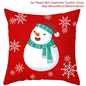 Christmas Cushion Cover Merry Christmas Decor For Home Santa Claus Christmas Ornament Xmas Gift Navidad 2022 Happy New Year 2023