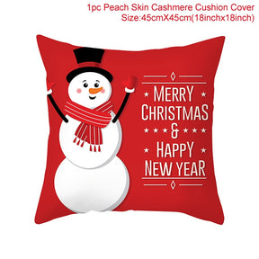 Christmas Cushion Cover Merry Christmas Decor For Home Santa Claus Christmas Ornament Xmas Gift Navidad 2022 Happy New Year 2023