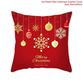 Christmas Cushion Cover Merry Christmas Decor For Home Santa Claus Christmas Ornament Xmas Gift Navidad 2022 Happy New Year 2023