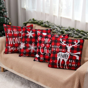 Christmas Cushion Cover Merry Christmas Decor For Home Santa Claus Christmas Ornament Xmas Gift Navidad 2022 Happy New Year 2023