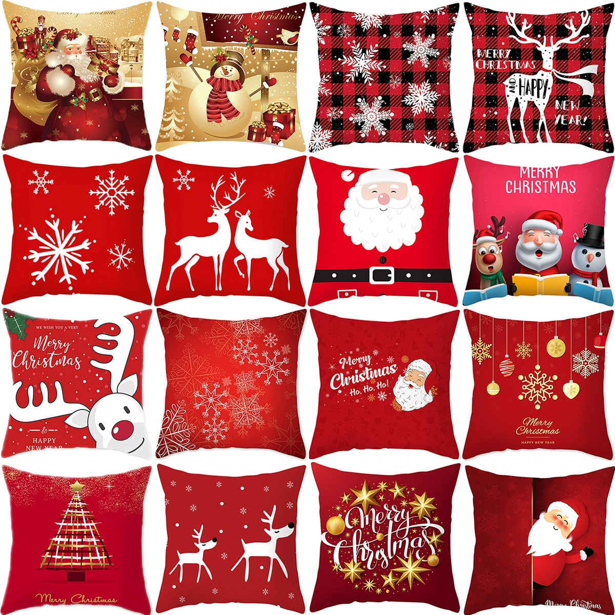 Christmas Cushion Cover Merry Christmas Decor For Home Santa Claus Christmas Ornament Xmas Gift Navidad 2022 Happy New Year 2023