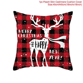 Christmas Cushion Cover Merry Christmas Decor For Home Santa Claus Christmas Ornament Xmas Gift Navidad 2022 Happy New Year 2023