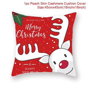 Christmas Cushion Cover Merry Christmas Decor For Home Santa Claus Christmas Ornament Xmas Gift Navidad 2022 Happy New Year 2023