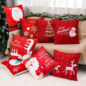 Christmas Cushion Cover Merry Christmas Decor For Home Santa Claus Christmas Ornament Xmas Gift Navidad 2022 Happy New Year 2023