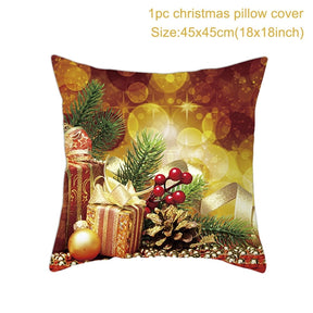 Christmas Cushion Cover Merry Christmas Decor For Home Santa Claus Christmas Ornament Xmas Gift Navidad 2022 Happy New Year 2023